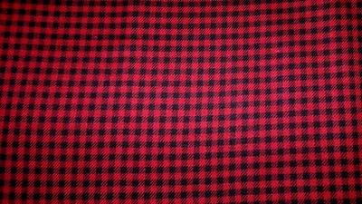 BTYD VTG TINY 1/4" BURGANDY BLUE CHECK PLAID WORSTED WOOL? BLEND FABRIC 60"W  - Image 1 of 2