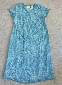 Kathie Lee Maxi Dress Extra Large Snake Print Blue Lined Maxi Animal Print Belt - Picture 1 of 8