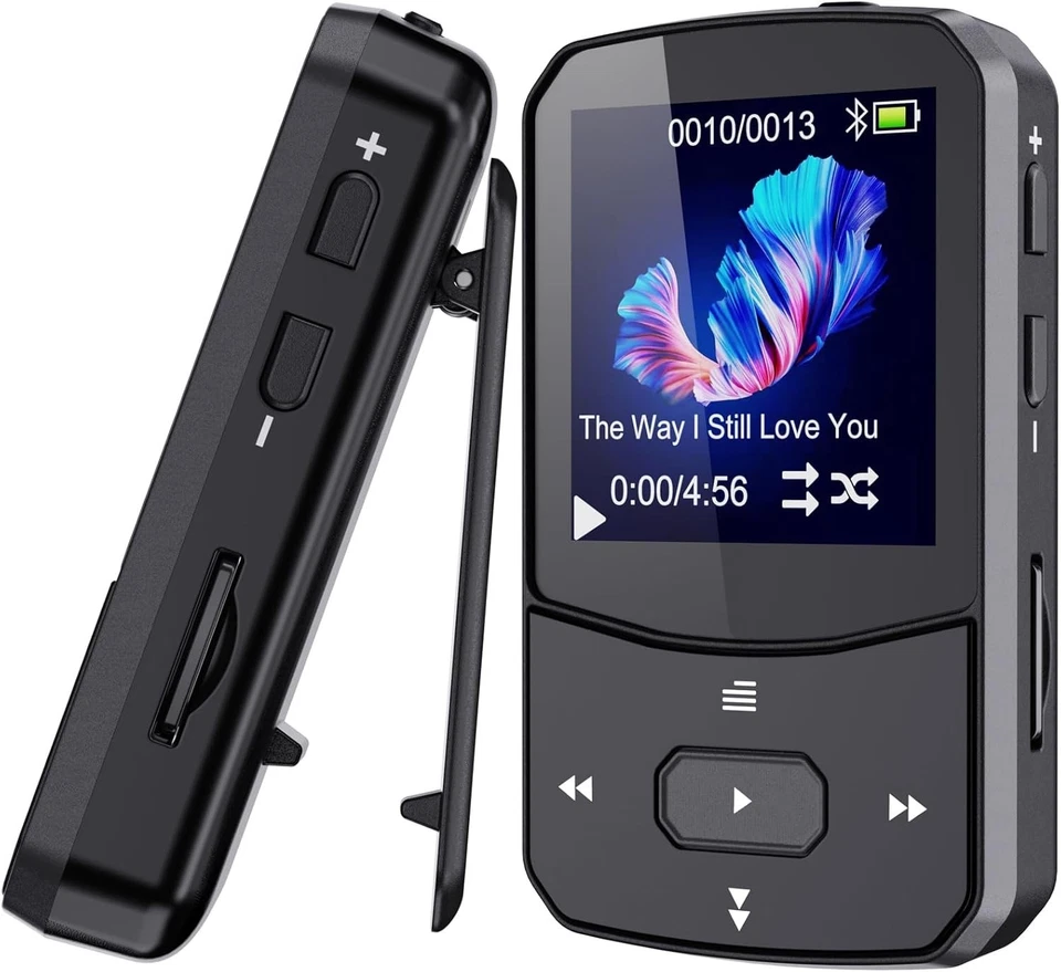 MP3 Player Bluetooth Sport 64 GB mit Clip, HiFi Sound, Radio, Schrittzähler X91 - Bild 1 von 4