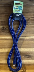 Cordzilla - Blue - 12ft Type-C to USB Cable, Synching And Charging Devices New - Zdjęcie 1 z 1