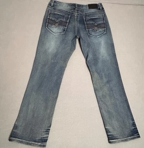 True Luck Jeans Herren Größe 36 x 32 blau gerade bestickt EG 1115 - Bild 1 von 11