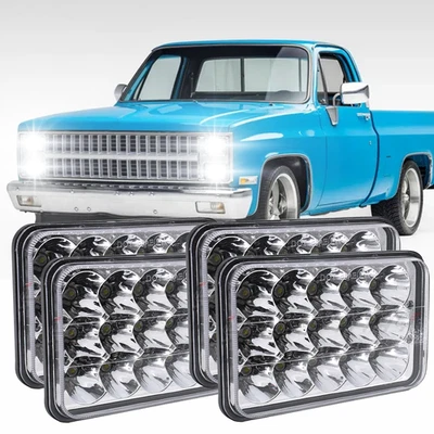 Faro LED de haz alto/bajo DRL DOT de 4x6" para camioneta Chevy C10 1980-1986 Foto 1 de 4