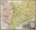 Saxony Thuringia Original Copperplate Map Homann Erben 1732