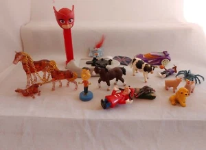 Vintage to now toy Lot horses cow pigs Disney pj mask car animals diecast tank - Picture 1 of 12