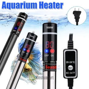 Aquarium Heater 500W LCD Digital Anti-Explosion for Tropical Fish Tank 5-200 gal - Picture 1 of 62