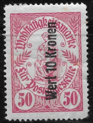 AUSTRIA Advertising charity stamp for postal workers🔥10 K/RED🔥MH OG🔥FISCAL🔥 Foto 1 de 2