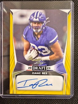 2023 LEAF DRAFT ISAAC REX YELLOW AUTO RC BYU COUGARS - Image 1 of 2