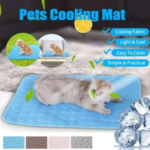 Pet Cooling Mat Cool Pad Cushion Dog Cat Puppy Blanket For Summer Sleeping Bed - Picture 1 of 17