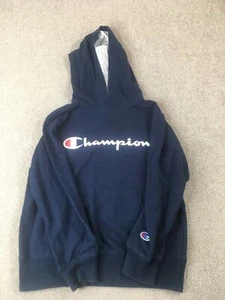 Champions Sweater Youth Kids Small Blue Pullover Hoodie Kangaroo Pockets - Picture 1 of 10