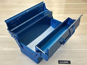 Caja de herramientas de 2 etapas TRUSCO ST-350-B 350X160X215 azul de Japón - Imagen 1 de 24