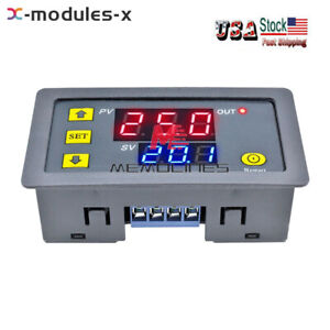 DC12V Cycle Timer Delay Dual Display Relay Module 0-999 Hours/Minutes/Seconds US