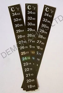 3 x LCD Termometro adesivo etichetta incollare Acquario Fatto in casa birra vino - Picture 1 of 2