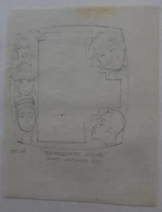 Dibujo a lápiz AL KILGORE JAMES WHITMORE & fundido 1973 CELEB Puzzle Series AKd287 - Imagen 1 de 1