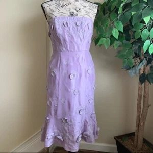 Luca Luca Silk Strapless Lavender Dress Sz 6 - Picture 1 of 12