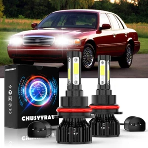 For Ford Crown Victoria 1998-2011 2pc 9007 LED Headlight High/Low Beam Bulbs Kit - Picture 1 of 11