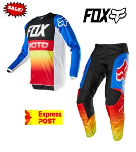 Fox 180 FYCE Motocross Pants & Jersey Set NEW Dirt Bike MX Off Road blue orange - Picture 1 of 9