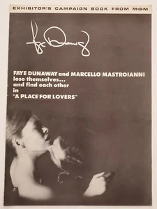 Faye Dunaway Signed A Place For Lovers Large Campaign Press Book RARE RAD - Picture 1 of 1
