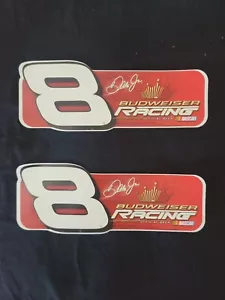 DALE JR. #8 BUDWEISER RACING VINTAGE RACING DECAL STICKER NASCAR Lot Of 2 - Picture 1 of 1
