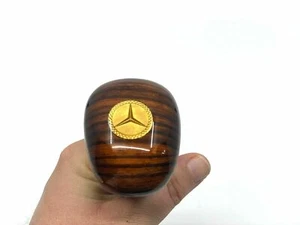 FOR MERCEDES-BENZ GEAR SHIFT KNOB GOLDEN ZEBRANO AUTOMATIC W123 1976-1986 - Picture 1 of 4