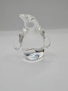Vintage Signed Steuben Crystal Penguin 3 1/2 "  - Picture 1 of 14