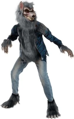 Spooktacular Creations Costume da Lupo Mannaro di Halloween Bambini, Costume da Lupo dai Capelli Grigi