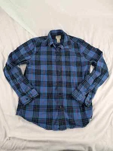 Vintage LL Bean Men's Plaid Flannel Shirt Button Up Size Medium - Picture 1 of 6