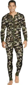 Hanes X-Temp Men's Organic Cotton Camo Thermal Union Suit - Picture 1 of 2