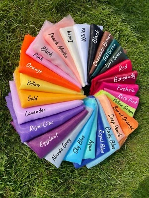 Organza Fabric Sheer Voile Material – 145cm Wide – Sold by the Metre – Wedding - Image 1 of 4