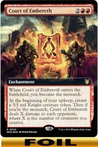 1x - Court of Embereth - FOIL EXTENDED ART #32 - CMR: Wilds of Eldraine - NM MTG - Picture 1 of 1