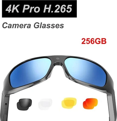 OhO Smart Glasses 4K 24M Resolution H.265 Sunglasses Waterproof 256GB