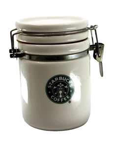 Starbucks 2007 weiß Kanister Vorratsdose Kaffee Zucker Tee 4,75" - Bild 1 von 7
