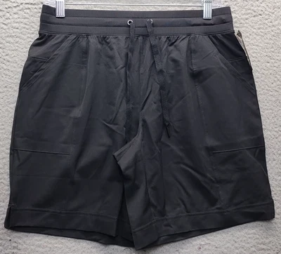 Pantalones Cortos Ideology Fitness Mujer Pequeños Negros Tejidos Cómodos Cintura Elástica con Cordón Foto 1 de 4