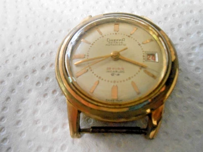 BELLE montre DREFFA  AUTOMATIQUE en plaqué or modèle. avec date, - Photo 1/4
