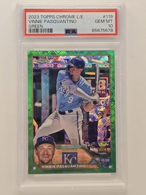 2023 Topps Chrome Logofractor #119 Vinnie Pasquantino Green /99 PSA 10 Gem Mint - Image 1 of 2