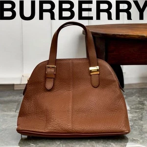 BURBERRY Bolso de Mano Cartera Nova Check Cuero Marrón Auténtico - Imagen 1 de 24