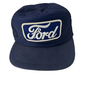 Vintage FORD 70s 80s Blue Trucker Hat Cap Snapback YoungAn Korea Automotive RARE - Picture 1 of 8