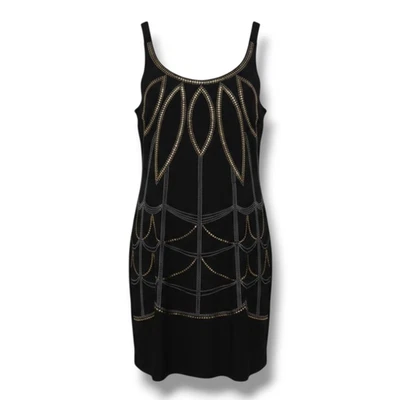 Vestido para mujer Bisou Bisou Michele Bohbot negro adornado con lentejuelas - talla 14 Foto 1 de 4