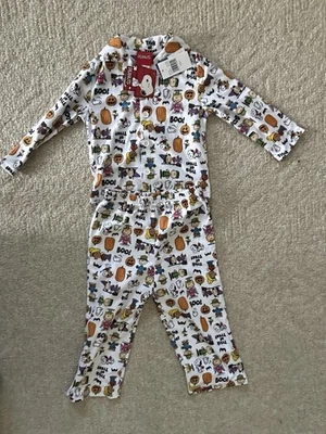 Conjunto de pijama Peanuts snoopy Halloween Charlie Brown 2 peças menino criança 4T novo 4 - Imagem 1 de 4