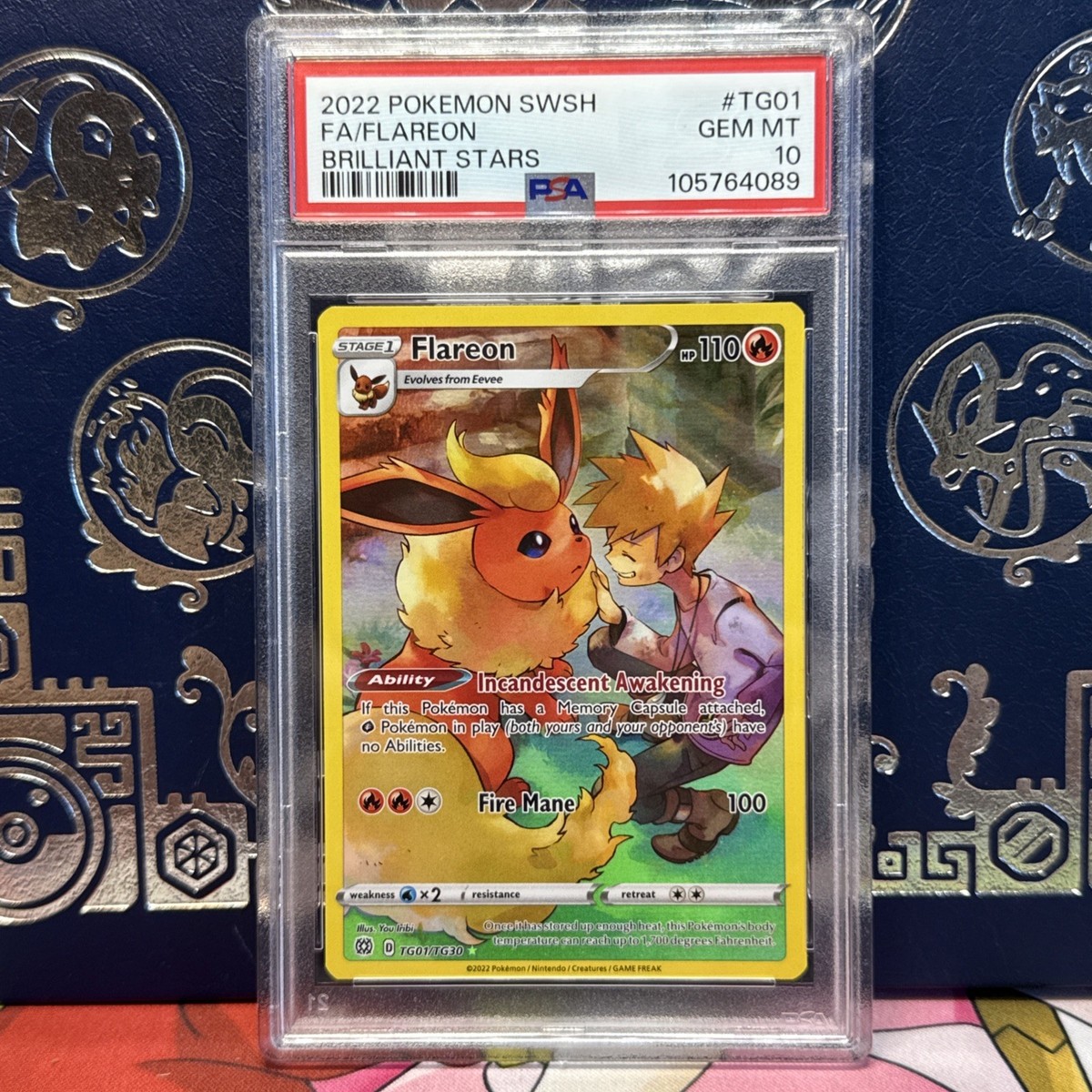 Flareon Pokémon TCG Professional Sports Authenticator (PSA Flareon Pokémon TCG Professional Sports Authenticator (PSA