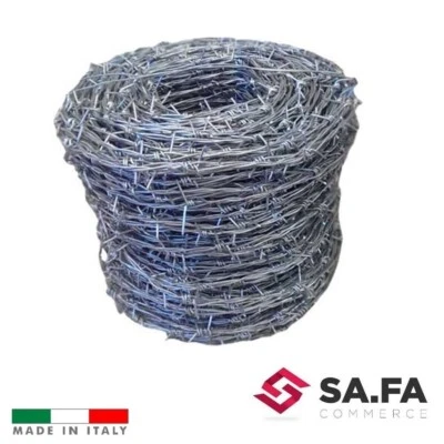 FILO SPINATO ACCIAIO ZINCATO RECINZIONE FERRO SPINOSA RETE METALLICA SPINATA - Immagine 1 di 4