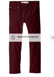 Levi's Big Boys 511 Slim Fit Pants Port Red Size 14 Reg 27x27 Youth New C003 - Picture 1 of 18