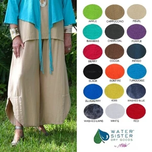 WATERSISTER Cotton Gauze CASSIE Wide Angle Hem Pant OS (sz L-2X+) oh my COLORS - Picture 1 of 37