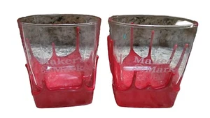 Makers Mark Bourbon Wax Dipped Old Fashioned Glasses Set of 2 - Picture 1 of 3