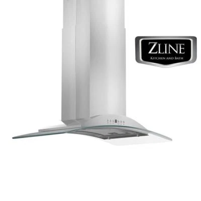 Z LINE KITCHEN 36" ZLINE NEW STAINLESS STEEL ISLAND RANGE HOOD W/ GLASS GL9i-36