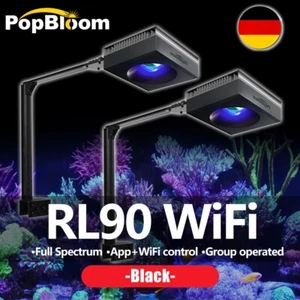 PopBloom RL90 Vollspektrum Aquarium Beleuchtung Lampe LED Meerwasser 80-120cm - Picture 1 of 11