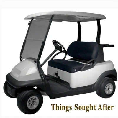 Carro de golf Diamond Air Mesh cubierta de asiento de banco negro E-Z-GO Club Car Yamaha y otros Foto 1 de 4