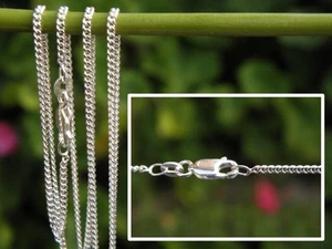 1.2mm CURB Chain (16" 40cm - 24" 60cm) - 925 SOLID Sterling Silver - Picture 1 of 1