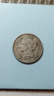 1868 Three Cent Nickel 3CN F Fine                                           V170 - Image 1 of 2