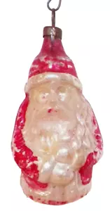 Adorno de Navidad de Papá Noel árbol de vidrio de mercurio soplado figura antigua #723 - Imagen 1 de 7