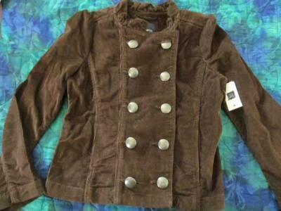 Jaqueta casaco de veludo marrom Kensington infantil nova com etiquetas 8 Gap - Imagem 1 de 2
